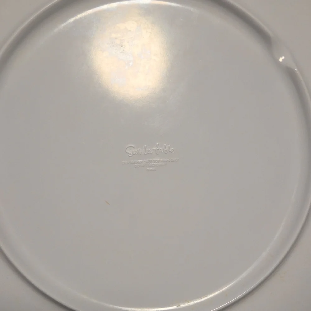 Sur La Table Striped Blue and Orange Plates